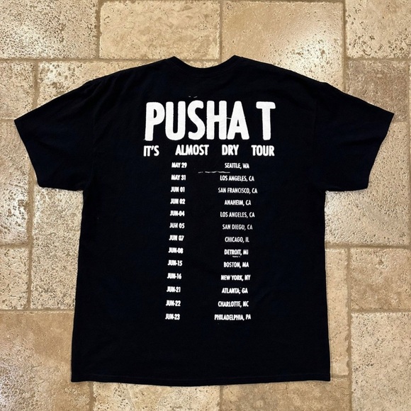 Pusha T You Know Who the Villian Is It’s Almost Dry Black T-Shirt - Picture 2 of 8